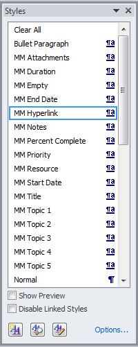MM styles in Word v2